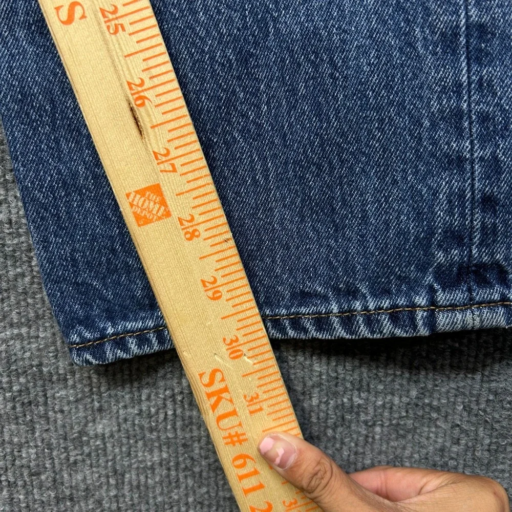 Levis 501 Straight Jeans Men's Blue Denim Pockets Classic Button Fly - 36X32